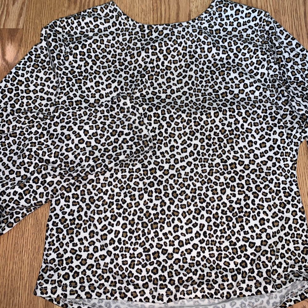 Cheetah print long sleeve top